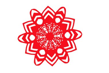 traditional Chinese paper-cut works, closeup of photo