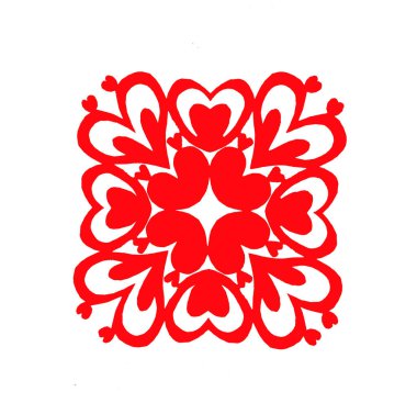 traditional Chinese paper-cut works, closeup of photo