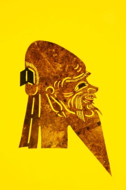 Çin gölge kuklası, fotoğrafa yaklaş.