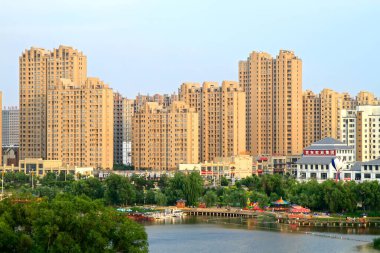 LUANNAN COUNTY - 14 Temmuz 2014 'te şehir inşaat sahnesi, Luannan County, Hebei Eyaleti, Chin