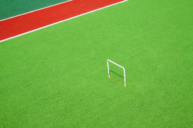 Çin top kalesi ve plastik zemin, fotoğrafa yakın çekim.