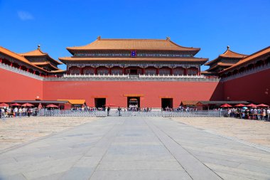 Meridian Kapısı Manzarası İmparatorluk Sarayı, Pekin, Chin