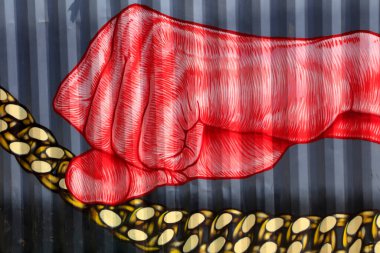 Pekin - 8 Mayıs 2016: konteynır boyama, 798 sanat alanı, Pekin, Çin