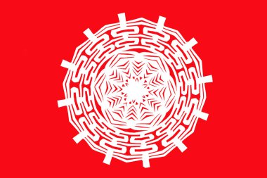 traditional Chinese paper-cut works, closeup of photo