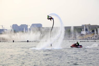 Tangshan City - 2 Ekim 2016: Parklarda, Tangshan City, Hebei, Çin