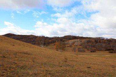 İç Moğolistan 'daki Ulan ovasının manzarası, Chin.