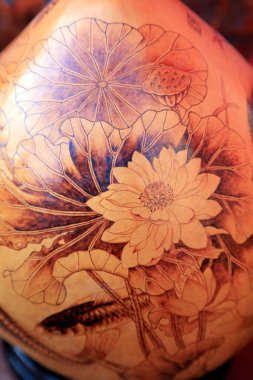 Su kabağı sıcak çiçek sanatı ve zanaatı