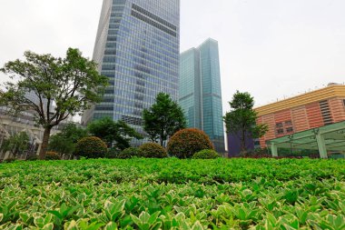 Şangay - 30 Mayıs 2018: Şangay Lujiazui CBD Sahnesi, Şangay, Chin