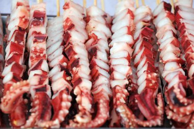 Çin geleneksel abur cubur kalamar dizisi