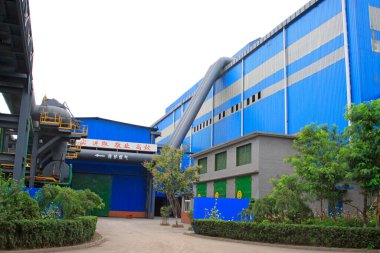 TANGSHAN - 20 Haziran: Çelik fabrikaları mimari görünüş, 20 Haziran 2014, Tangshan şehri, Hebei Eyaleti, Chin