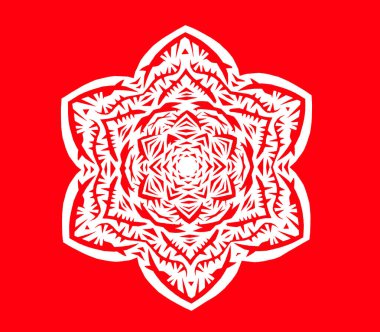 traditional Chinese paper-cut works, closeup of photo