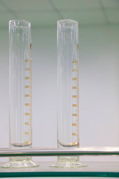 measuring cylinder, closeup of photo