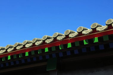 Çin usulü saçak, fotoğrafa yakın çekim