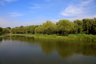 doğal göl manzarası, Çin