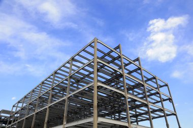 İnşaatın çelik yapısı otur