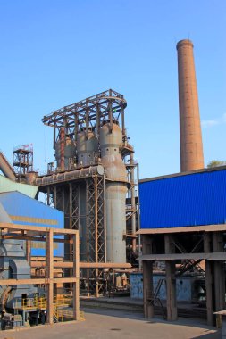 Çelik fabrikalarında fırın patlaması, fotoğrafın yakın çekimi.