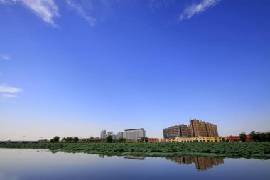 LUANNAN COUNTY - 15 Eylül 2014 'te Kuzey Nehri Parkı manzarası, Luannan County, Hebei Eyaleti, Çin