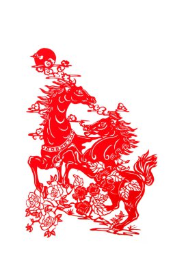 Geleneksel Çin kağıt kesim çalışmaları, yakın çekim