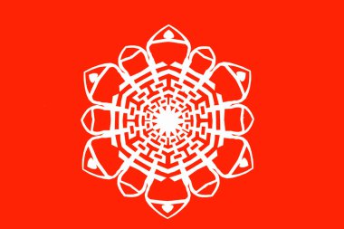 traditional Chinese paper-cut works, closeup of photo