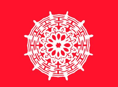 traditional Chinese paper-cut works, closeup of photo