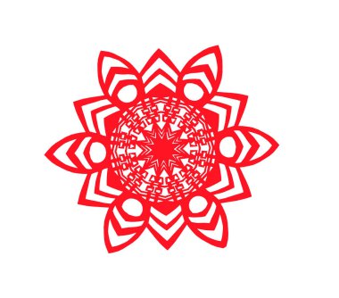 traditional Chinese paper-cut works, closeup of photo