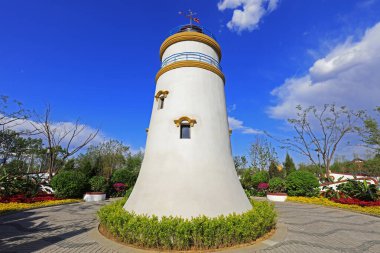 Macao Guia Deniz Feneri minyatür manzarası