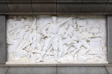 Anıt kaidesel rahatlama, fotoğrafa yakın çekim.