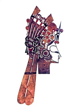 Çin gölge kuklası, fotoğrafa yaklaş.