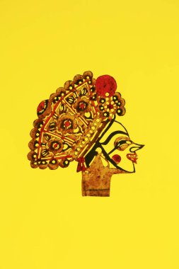 Çin gölge kuklası, fotoğrafa yaklaş.