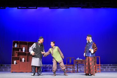 LUANNAN COUNTY - 18 AĞUSTOS: Kadim kostüm PingJu 