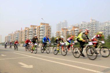 Luannan County - 17 Ekim 2015: bisiklet yarışı sahası, Luannan County, Hebei, Çin, 17 Ekim 2017