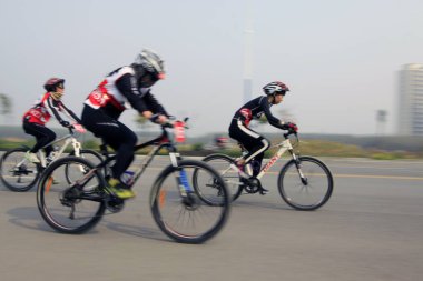 Luannan County - 17 Ekim 2015: bisiklet yarışı sahası, Luannan County, Hebei, Çin, 17 Ekim 2017