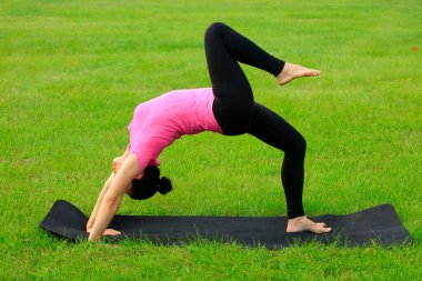 Tangshan City - 4 Eylül 2016 'da parkta yoga egzersizi yapan kadınlar, Tangshan City, Çin.