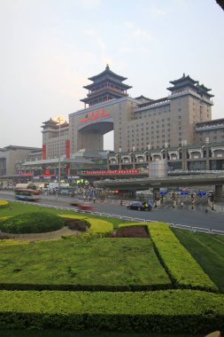 BEIJING - 21 Mayıs, Pekin Batı Tren İstasyonu İnşaat Sahnesi 21 Mayıs 2014, Pekin, Chin