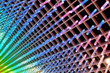 Renkli plastik çubuklar, yakın plan fotoğraf.