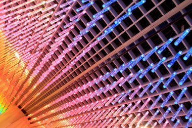 Renkli plastik çubuklar, yakın plan fotoğraf.