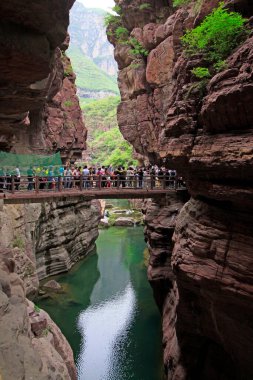 Yuntai Dağı manzaralı doğal manzara, Jiaozuo şehri, Henan bölgesi, Çin.