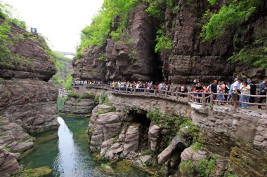 Yuntai Dağı manzaralı, Jiaozuo şehri, Henan bölgesi, Çin