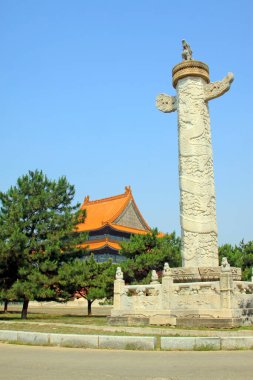 Çin antik mimari peyzaj 