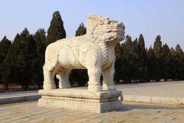 Çin antik Kylin heykelleri