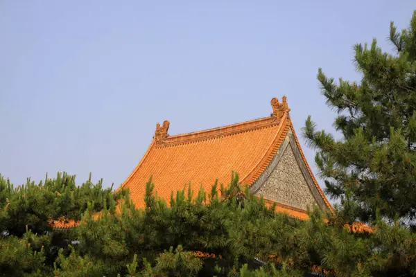 Cilalı kiremit çatı, Çin antik mimari manzarası