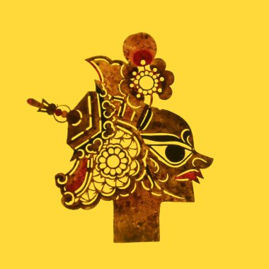 traditional Chinese paper-cut works, closeup of photo