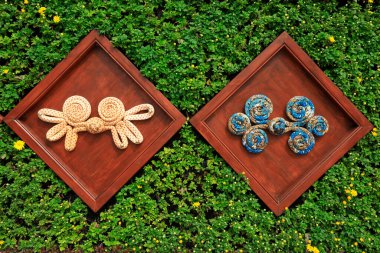 Çin geleneksel döngüsünün yeşil heykeli