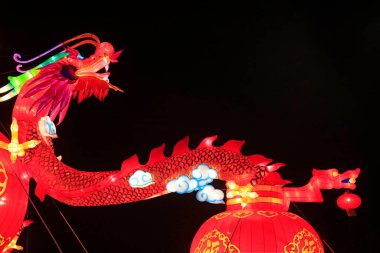 ejderha şekilli fener, fotoğrafa yakın çekim