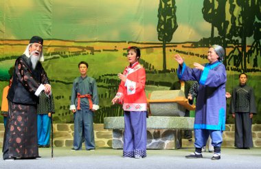 LUANNAN COUNTY - 18 AĞUSTOS: Kadim kostüm PingJu 