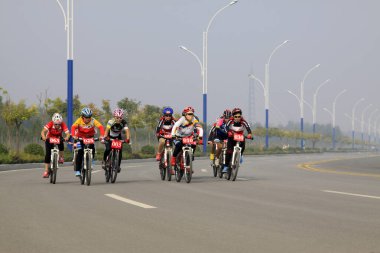 Luannan County - 17 Ekim 2015: bisiklet yarışı sahası, Luannan County, Hebei, Çin, 17 Ekim 201