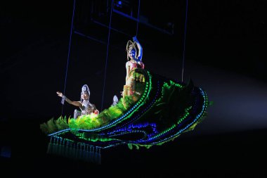 Sanya Şehri, Çin - 31 Mart 2019 Çin Klasik Dans Performansı Sanya Şehri, Hainan Eyaleti, Çin