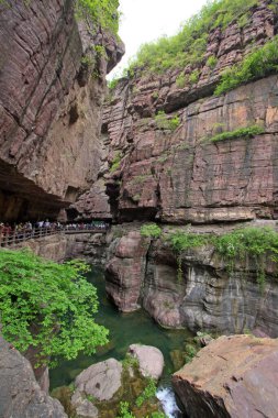 Yuntai Dağı manzaralı doğal manzara, Jiaozuo şehri, Henan bölgesi, Çin.
