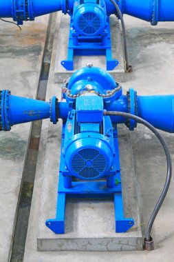 Mekanik ekipmanların su ikmal pompası istasyonu, yakın çekim