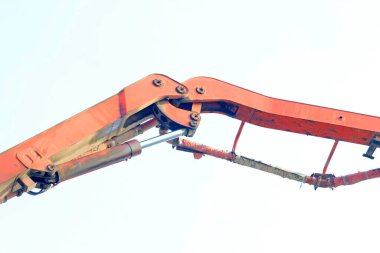 Ticari beton döküm borusu, fotoğrafa yakın çekim.